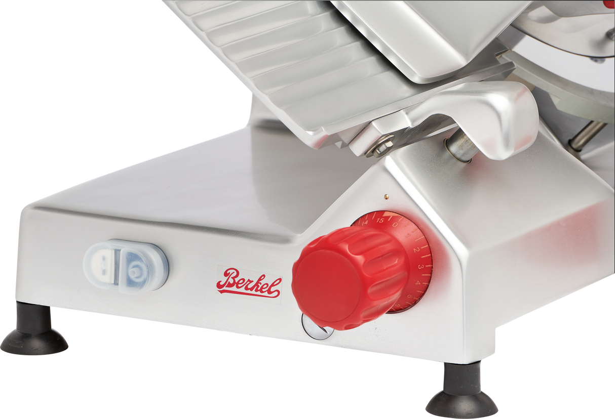 Berkel B14-SLC 21 Inch Manual Angled Gravity Feed Food Slicer Stainless Steel with Built-in Sharpener