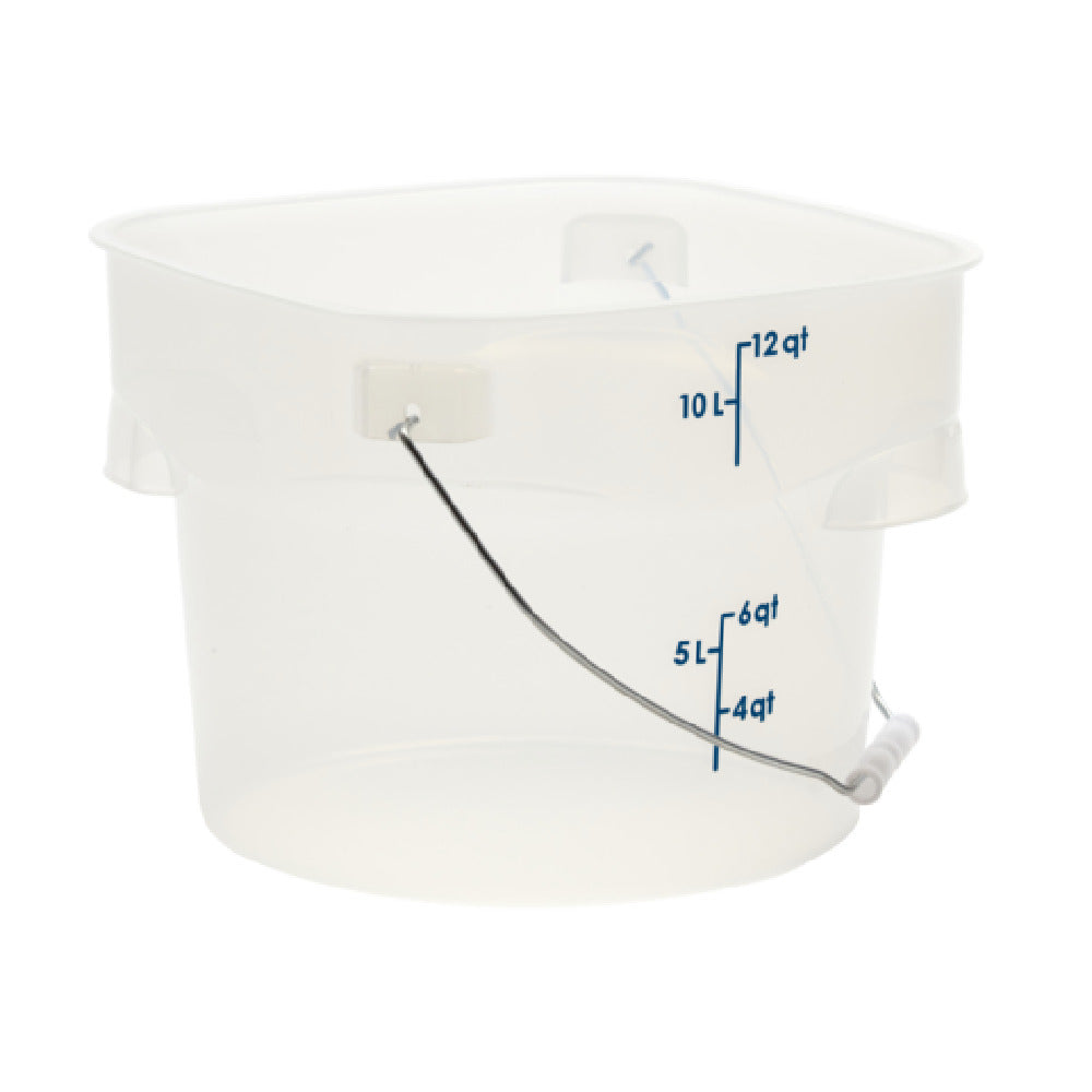Cambro PWB12PROPP190 CamRound® FreshPro Pail With Bail 12 Qt. Capacity 11.4"L X 11.4"W X 8.9"H