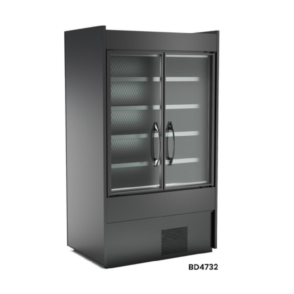 Structural Concepts BD4732 Oasis® Self-Service Refrigerated Case 47-1/4"W (2) Self-closing Swinging Front Clear Glass Doors