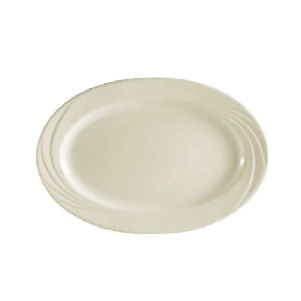 CAC China GAD-12 Garden State Platter 10-1/2"L X 7-3/4"W X 1"H Oval