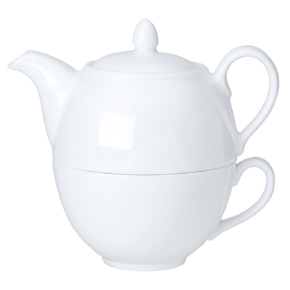 Steelite 82000AND0411 Tea For One Set Whiteware Coupe White