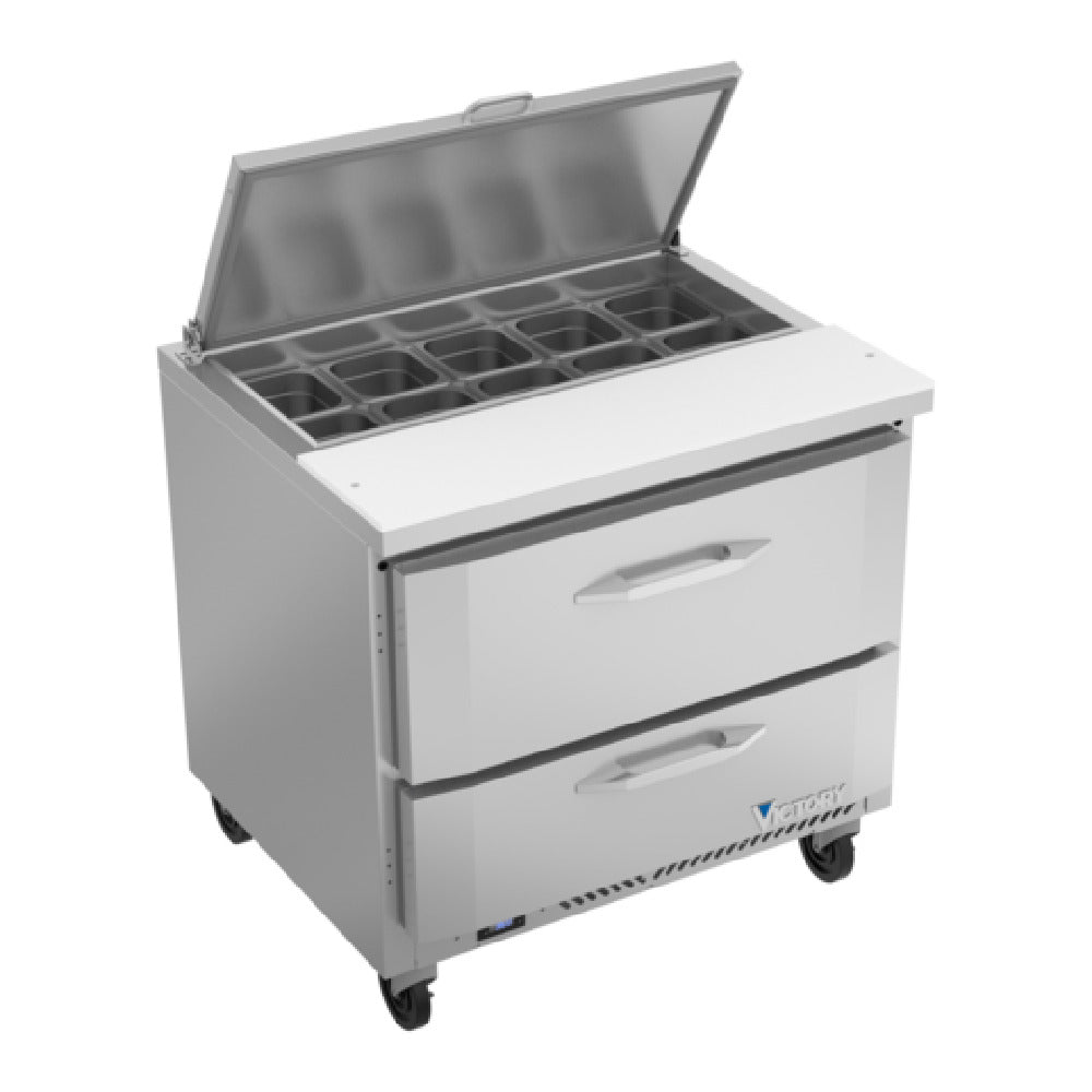 Victory VSPD36HC-10-2 UltraSpec™ Series Sandwich Prep Table Powered By V-Core™