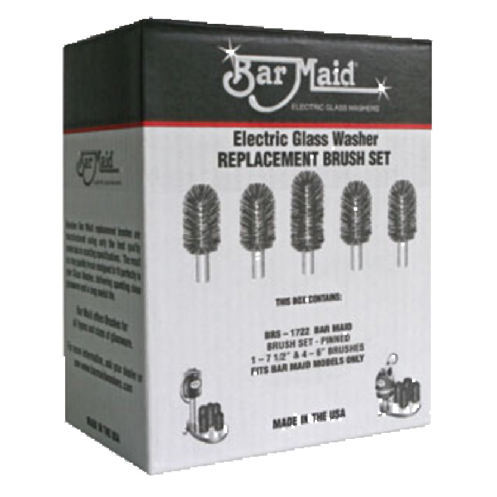 Bar Maid/Glass Pro BRS-1722 Glass Washer Replacement Brush Set (4) 6" & (1) 7-1/2"