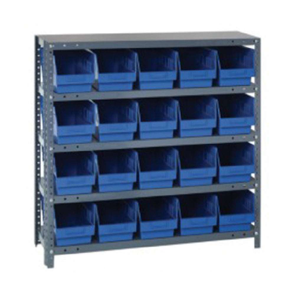 Quantum 1239-202_BLUE - Shelving Unit, 12"D X 36"L X 39"H, Heavy Duty