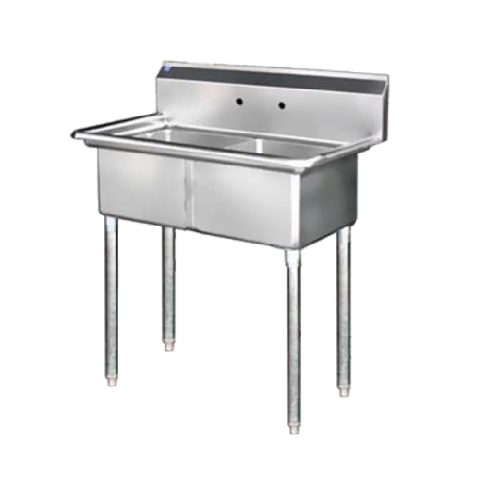Blue Air BS2-18-12/N - Sink, 2-compartment, No Drainboard
