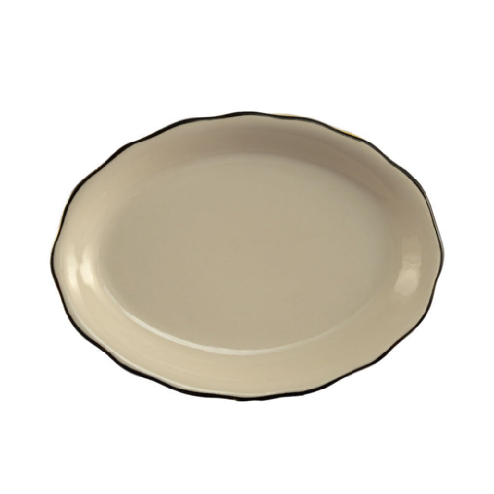 CAC China SC-40B Seville Platter 7-1/2"L X 5-3/4"W X 7/8"H Oval