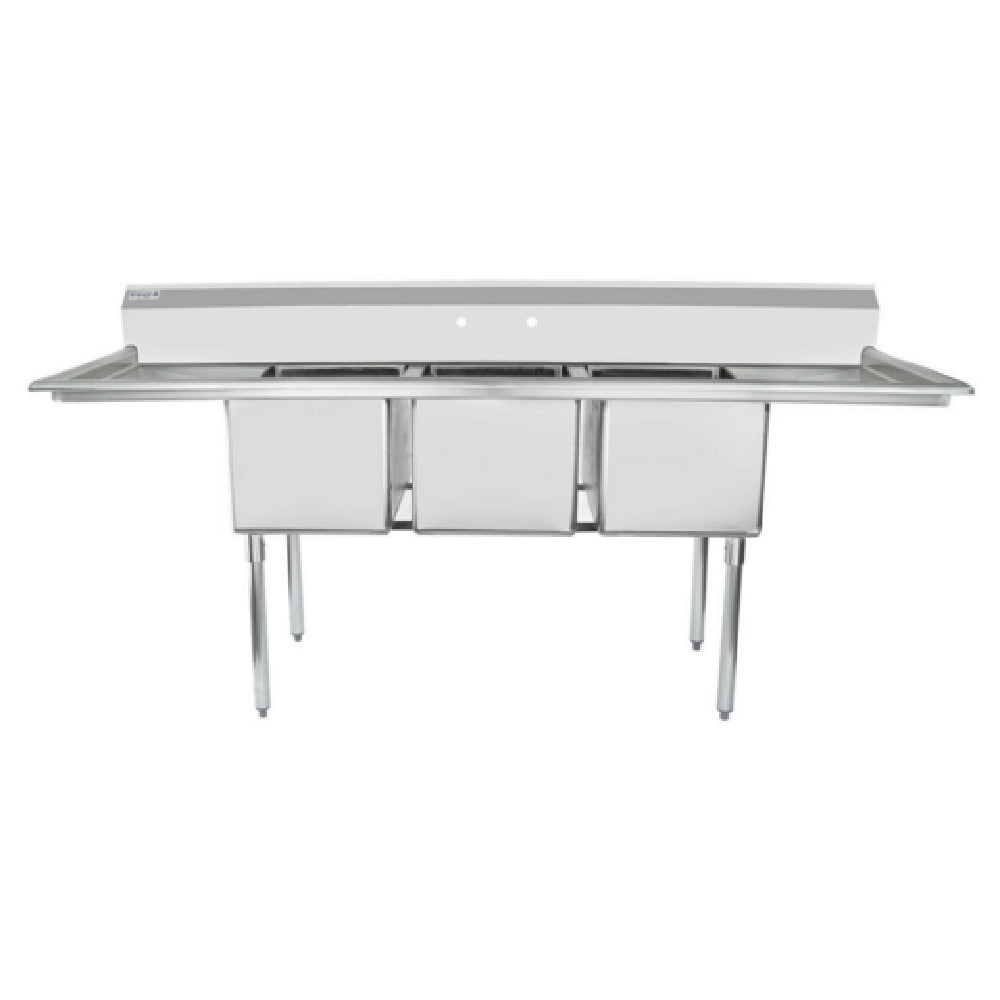 Empura ESD31620LR18 - Sink, 88"W X 25.5"D X 44.25"H, (3) Compartment