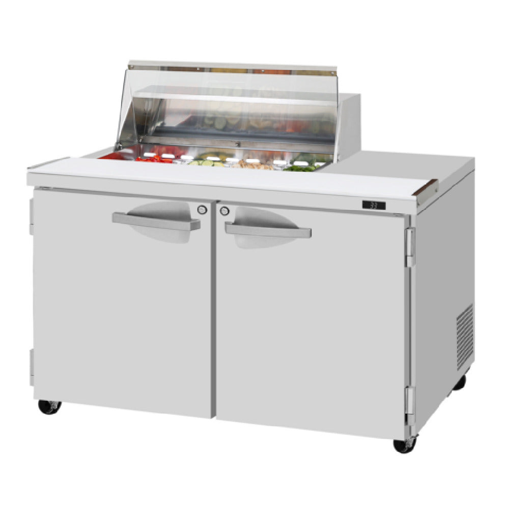Turbo Air PST-48-08S-N-CL PRO Series Sandwich/Salad Prep + Work Station Clear Lid