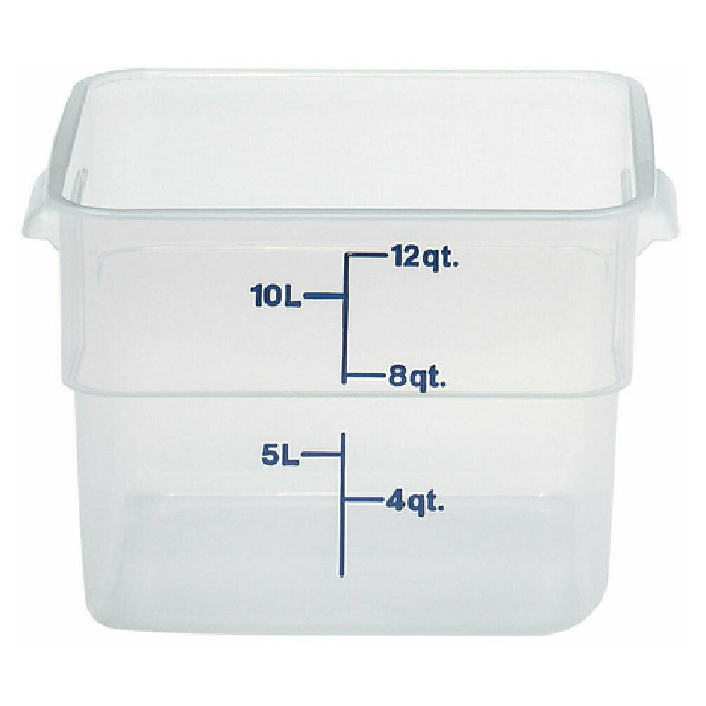 Cambro 12SFSPP190 CamSquare® Food Container 12 Qt. 11-1/4"L X 12-1/4"W X 8-5/16"H