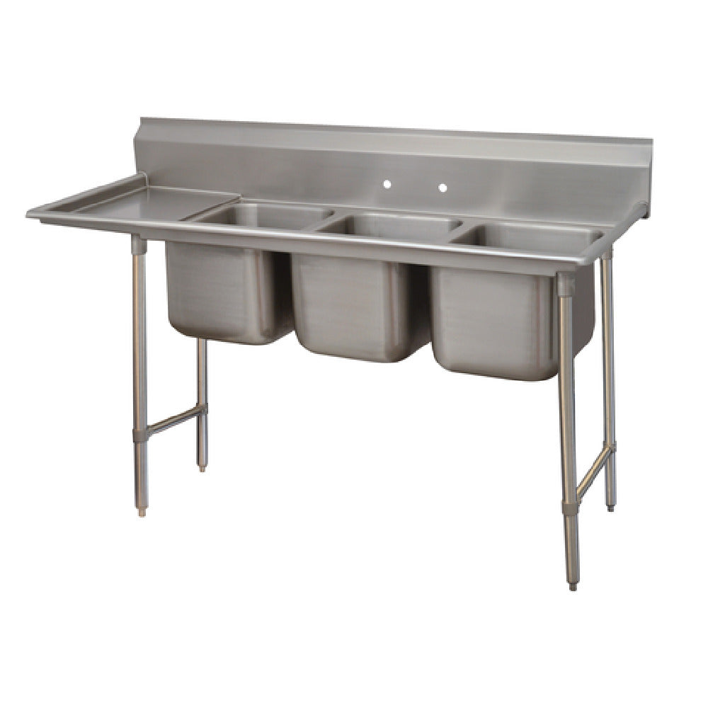 Advance Tabco 9-23-60-24L Regaline Sink 3-compartment With Left-hand Drainboard