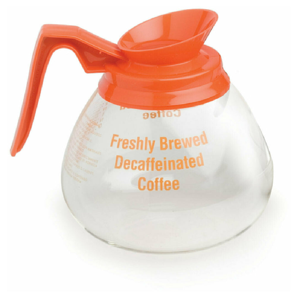 Royal BLM 8901 - Bloomfield Coffee Decanter, Decaffeinated, "Freshly Brewed Decaffeinated Coffee" Imprint