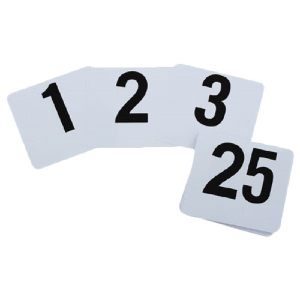 Royal ROY TN 1 25 - Number Card Set, 4" X 4", Numbered 1-25