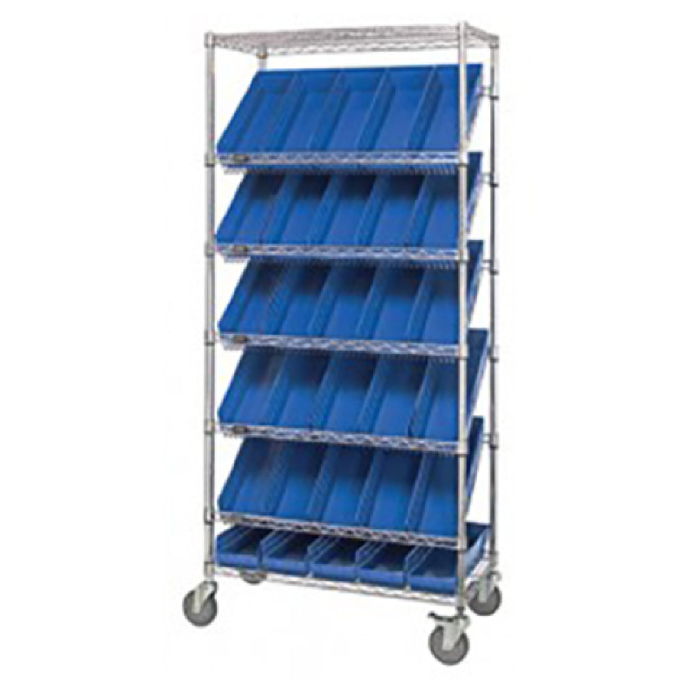 Quantum MWRS-7-108_GREEN - Bin Systems Unit, Mobile, 36"L X 18"W X 80"H