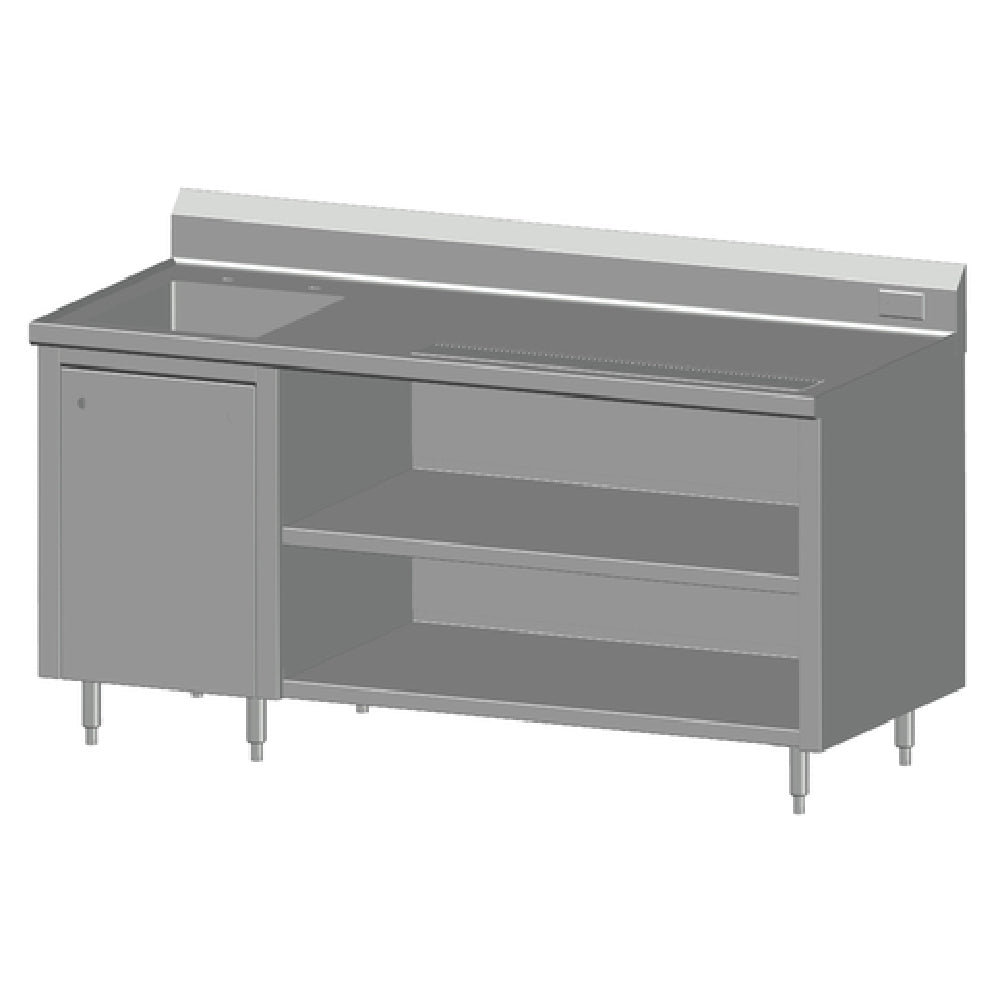 SPG BC-72L - Universal Stainless Beverage Counter, 72" Long, 30" Wide