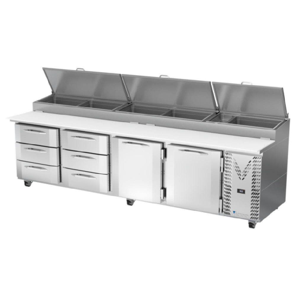 Victory VPPD119HC-6T Pizza Prep Table Powered By V-Core™ Four-section