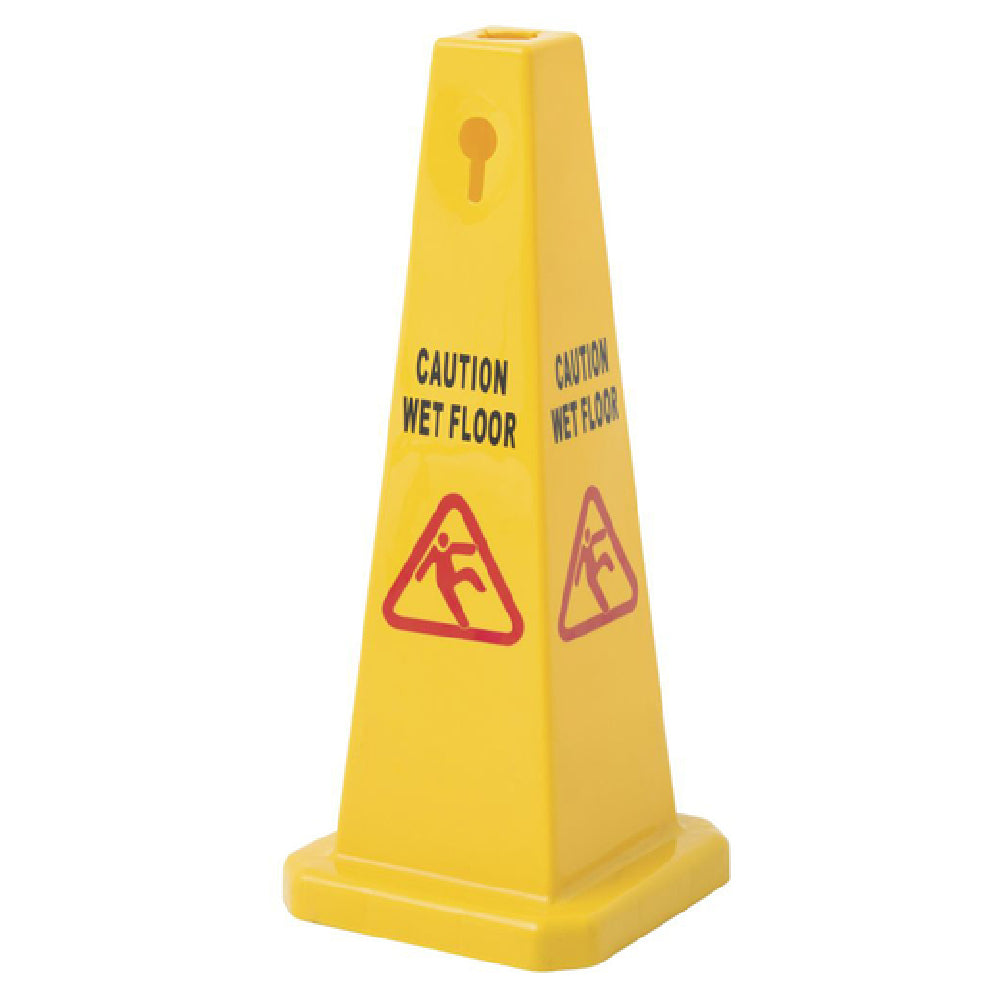 Hubert 75898 - Safety Cone, "Caution Wet Floor", 10-13/16" X 10-13/16" X 27-3/16"H