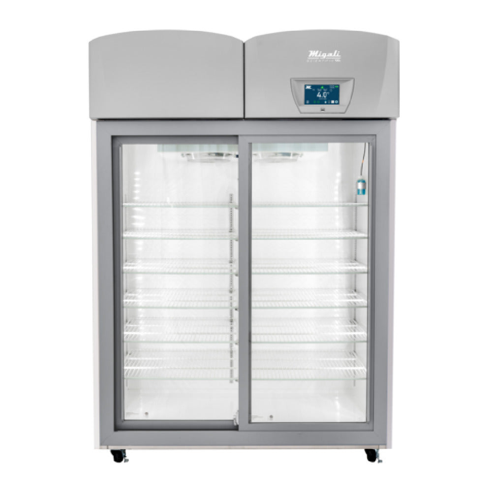 Migali Industries EVOX-2RGS-LB Medical-Grade Refrigerator 44.9 Cu. Ft. Capacity Two Sliding Glass Door