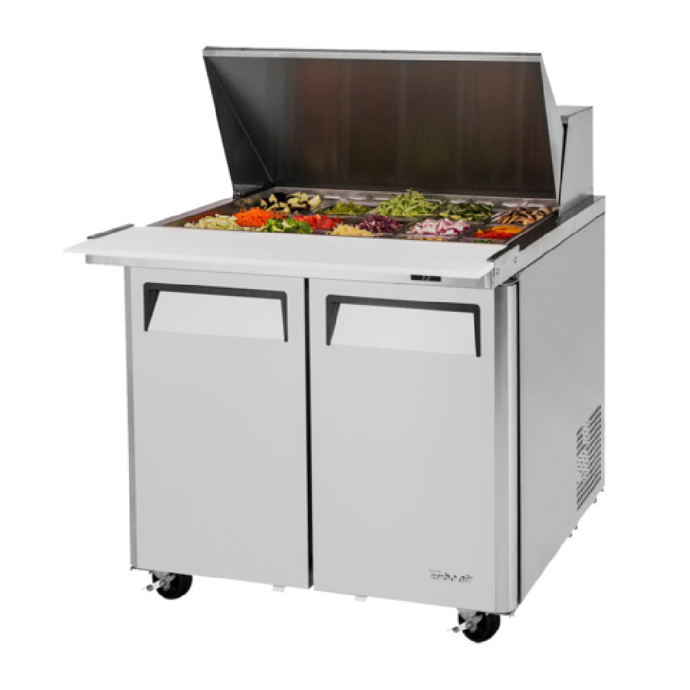 Turbo Air MST-36-15-N6 M3 Series Sandwich/Salad-Mega Top Unit Two-section Rear Mount Self-contained Compressor