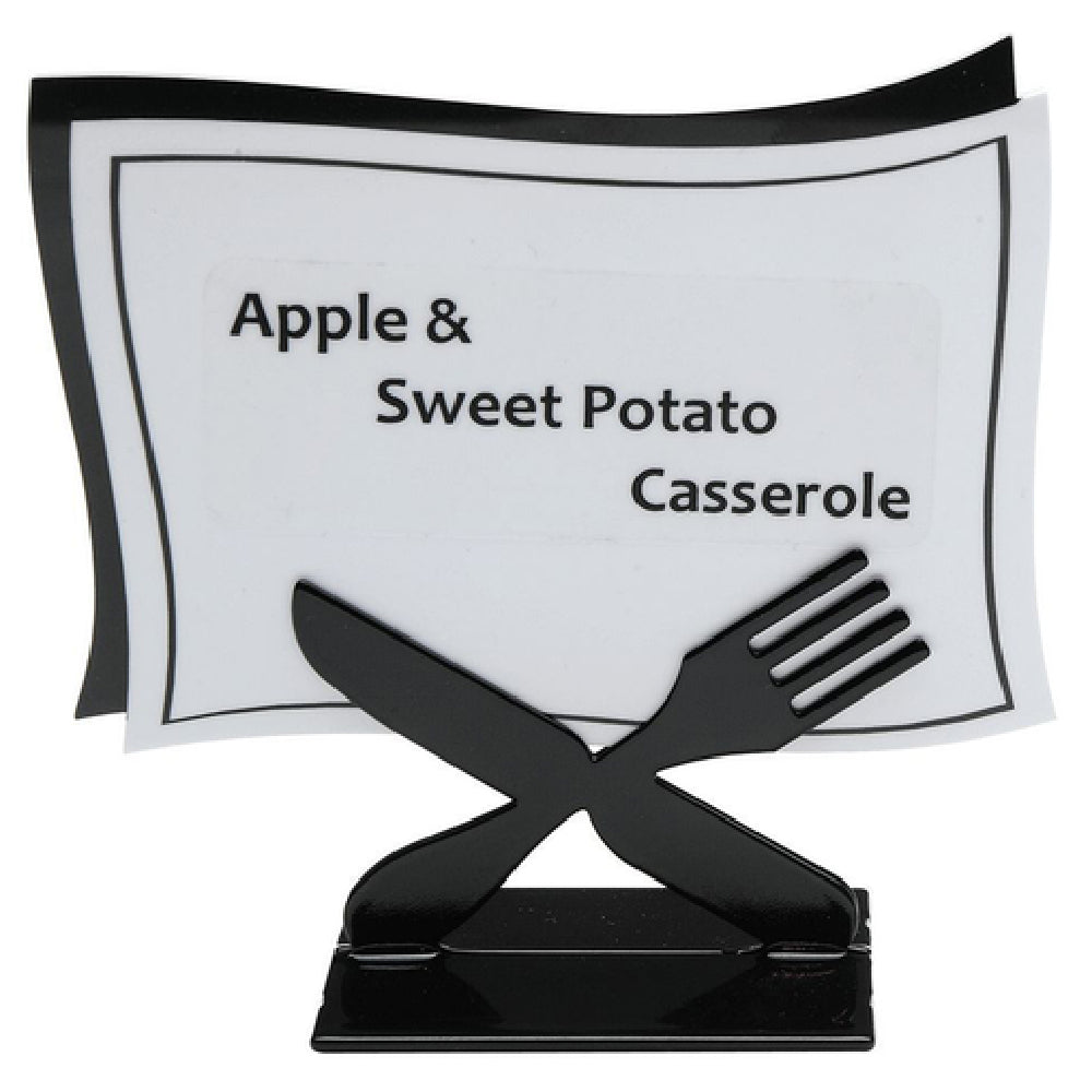 Hubert 45252 - Sign Holder, 2" X 1-5/8" X 1-1/2"H, Knife & Fork Design