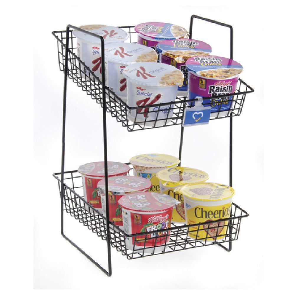 Hubert 61018 - Basket Display Stand, 2-tier, 10-1/4" X 13" X 17-1/2"H