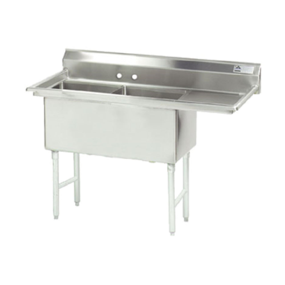 Advance Tabco FS-2-1524-24R Fabricated Sink 2-compartment 24" Right Drainboard