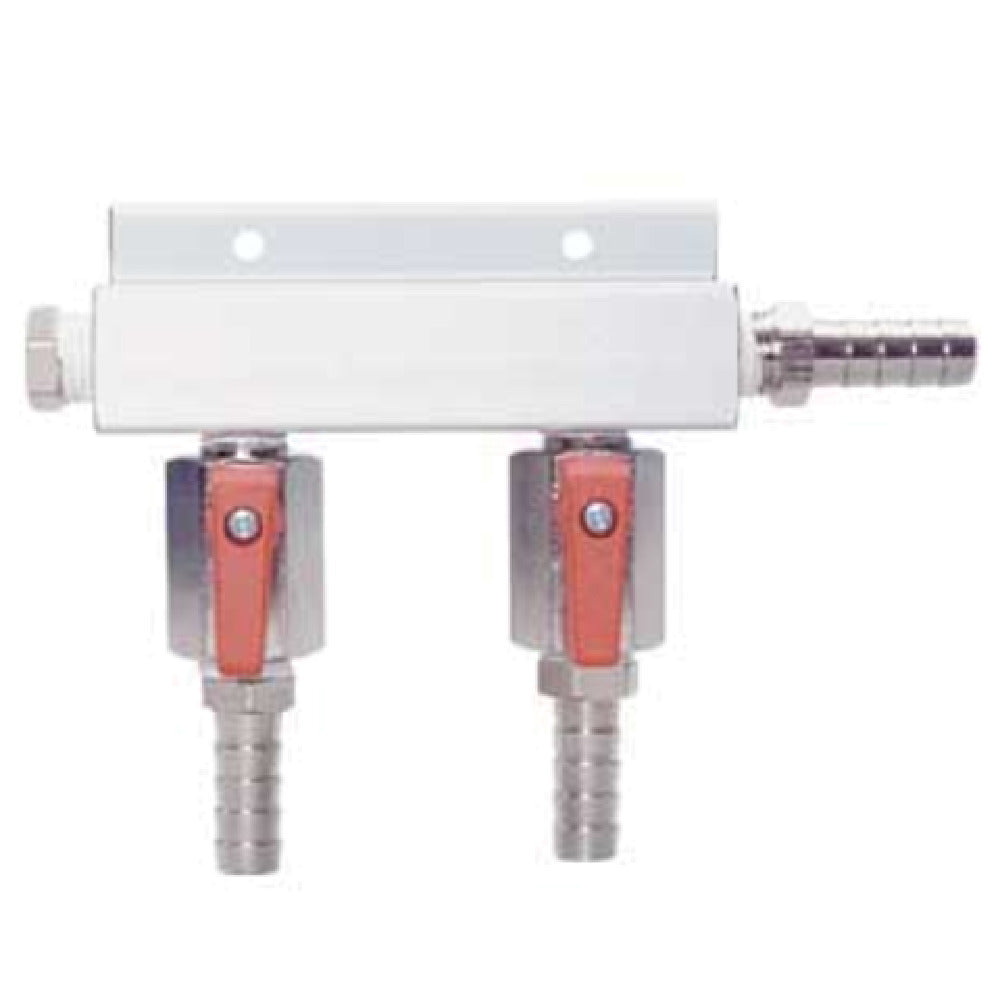 Micro Matic 751-017 Gas Distributor Manifold 2-way 45° One Piece