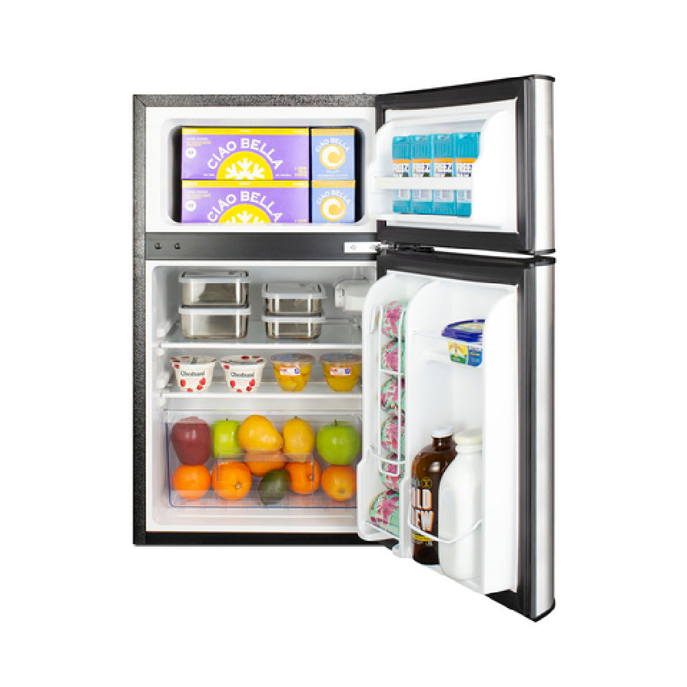 Summit CP34BSSADA Compact Refrigerator-freezer 2 Stainless Steel Door Design Freestanding Use