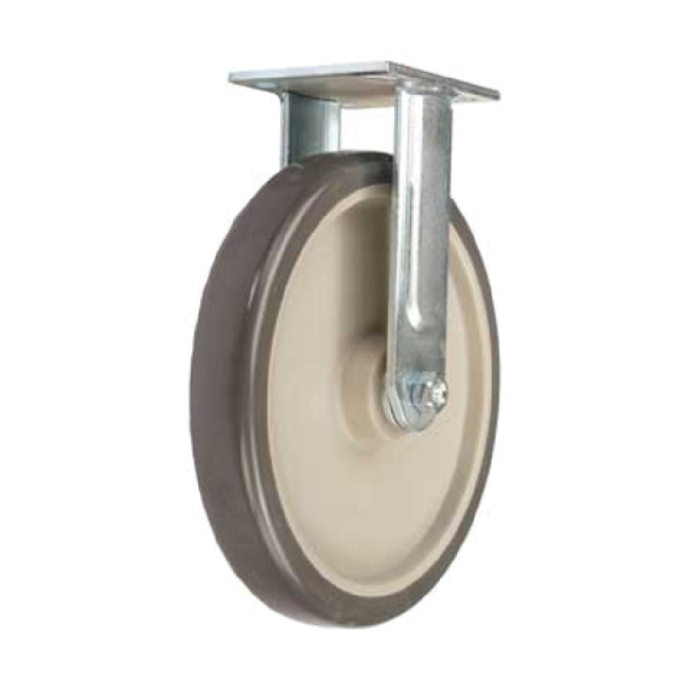 Forbes Industries 1666-R 10" Solid Grey Non-marking Wheel & Zinc Plated Rigid Caster
