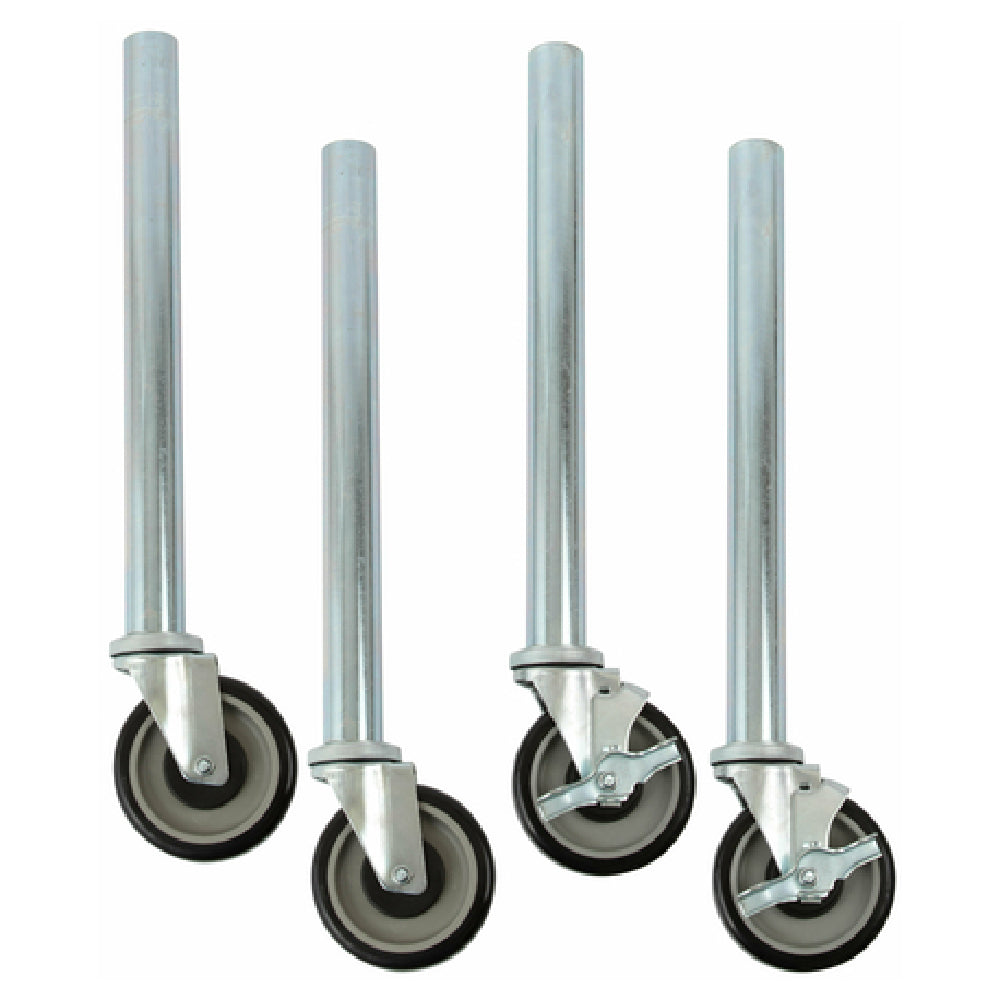 Royal ROY WT GLC 4 - Leg/Caster Kit, (4) 1-5/8" OD Legs With 5" Casters (2 With Brakes)
