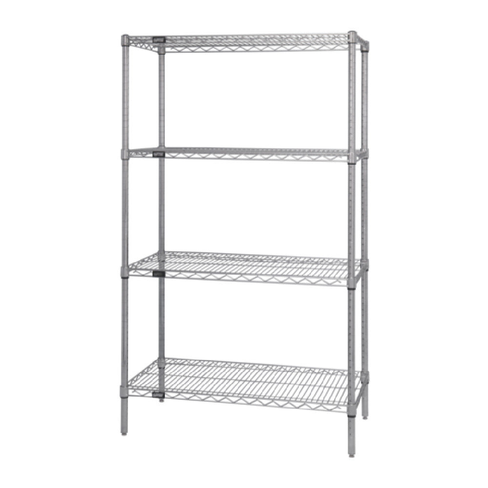 Quantum WR86-2436S Wire Shelving Starter Kit 36"W X 24"D X 86"H 600 800 Lb. Capacity