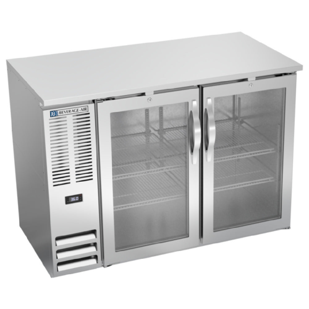 Beverage Air BBN48HC-G-S - Refrigerated Back Bar Storage Cabinet, Two-section, 48"W X 26-3/8"D X 34"H