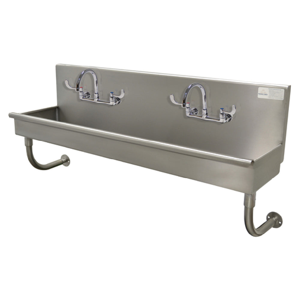 Advance Tabco 19-18-48-ADA-F Multiwash Hand Sink Wall Mounted Includes (2) Faucets With Wrist Blades
