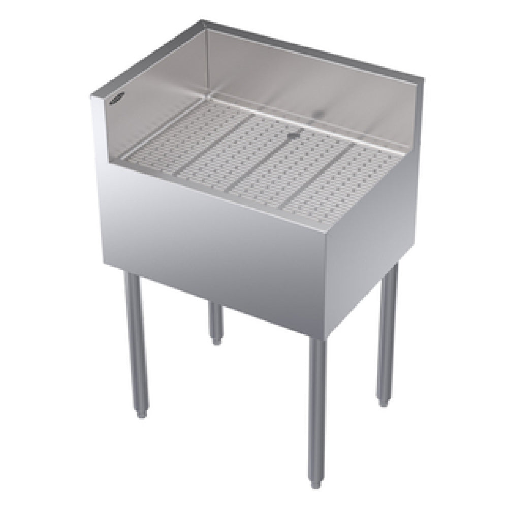 Krowne KR19-C24L Royal Series Underbar Corner Drainboard Free Standing 24"W X 19"D X 36-1/2"H.O.A.