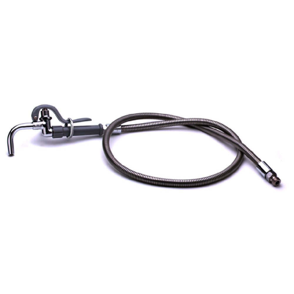 T&S Brass B-0102 Pot & Glass Filler Automatic Shut-off Valve Plain End Bent Nozzle