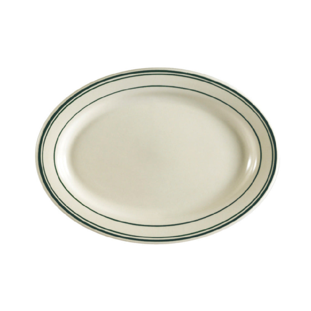 CAC China GS-14 Greenbrier Platter 12-1/2"L X 8-5/8"W X 1-1/2"H Oval