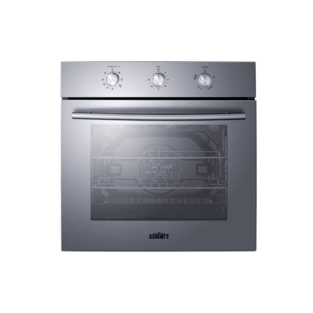 Summit SGW243SS Natural Gas Built-in Wall Oven 24" Wide 2.3 Cu.ft Capacity