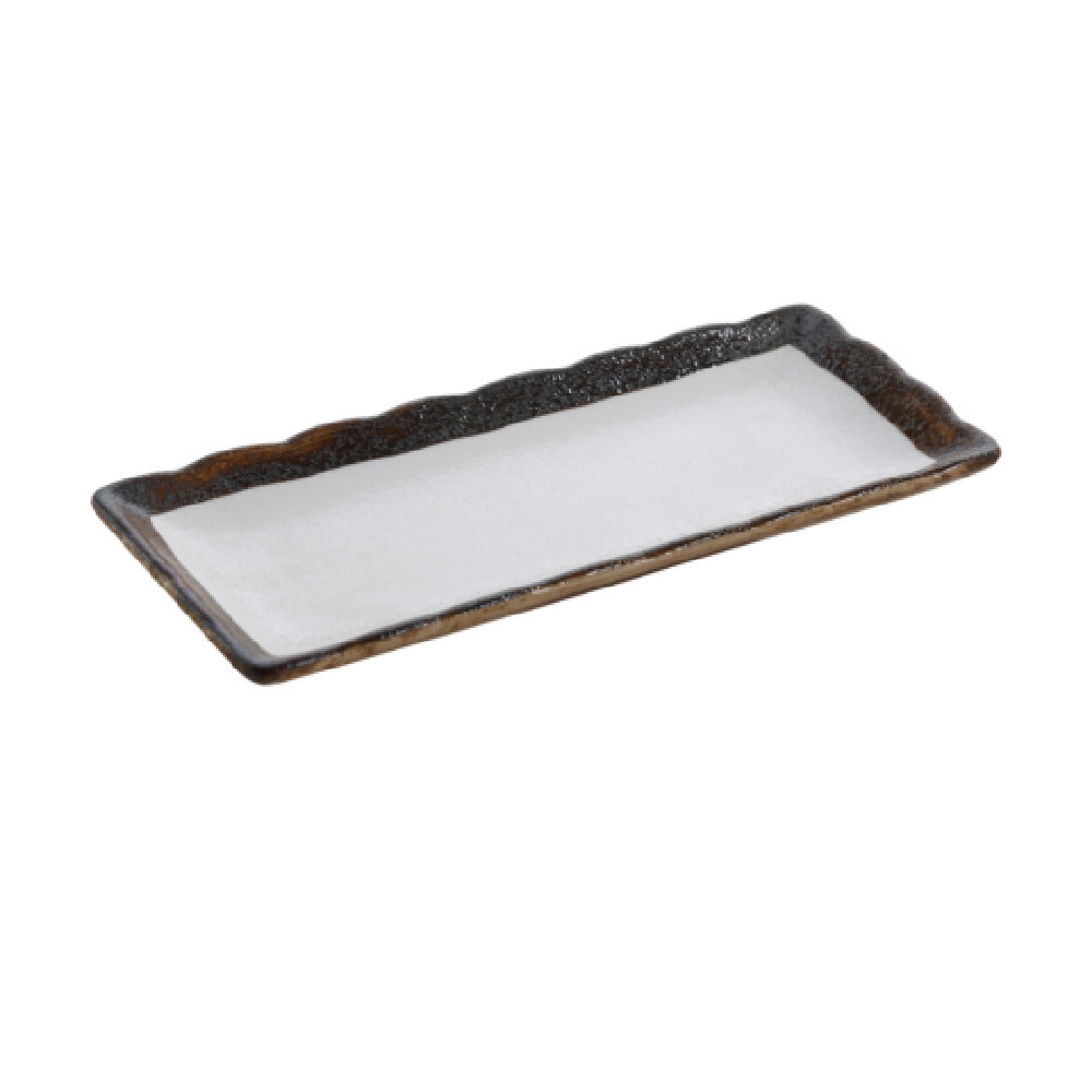 Yanco RO-2110 Rockeye Sushi Plate 10"L X 4-1/4"W Rectangular