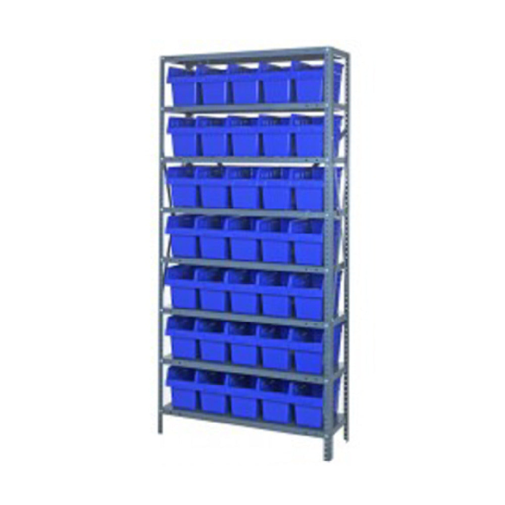 Quantum 1275-SB802_BLUE - Shelving Unit, 12"D X 36"L X 75"H, Heavy Duty