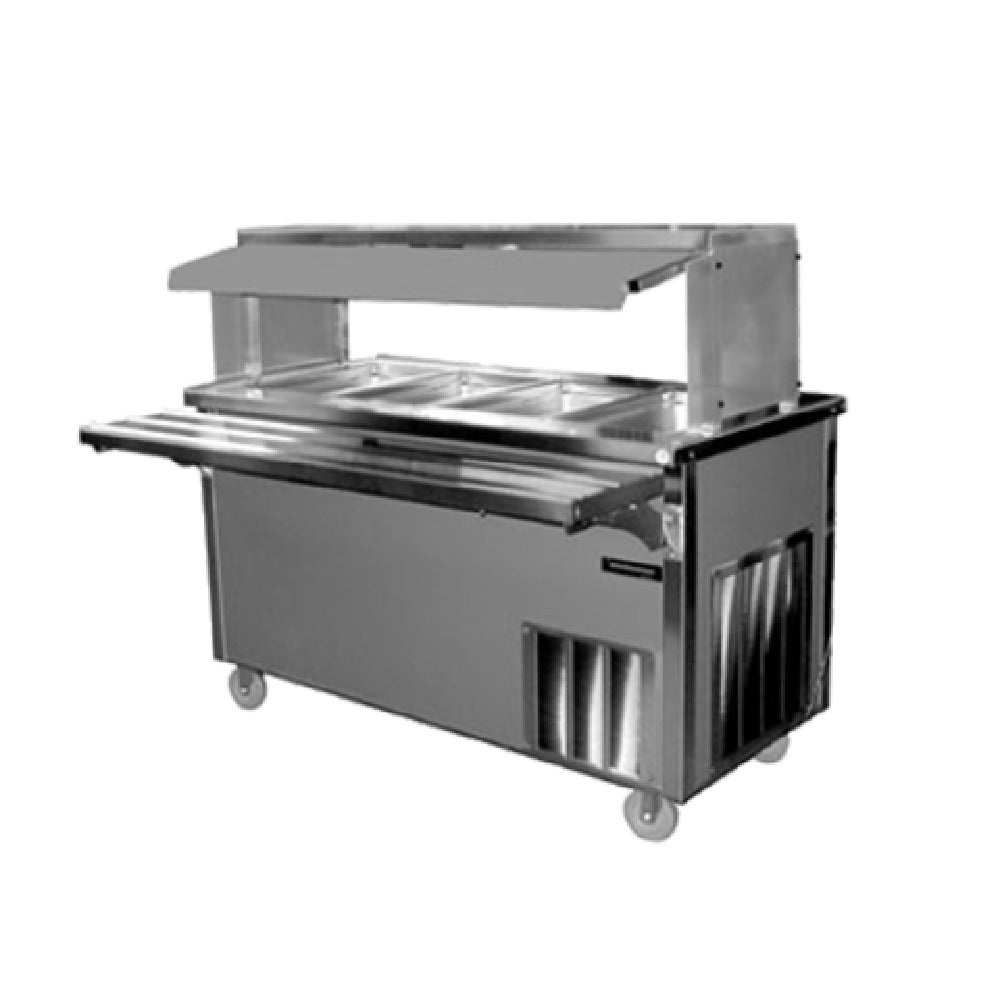 Delfield SH-4-NU Shelleysteel™ Hot Food Serving Counter Electric 4-pan Capacity