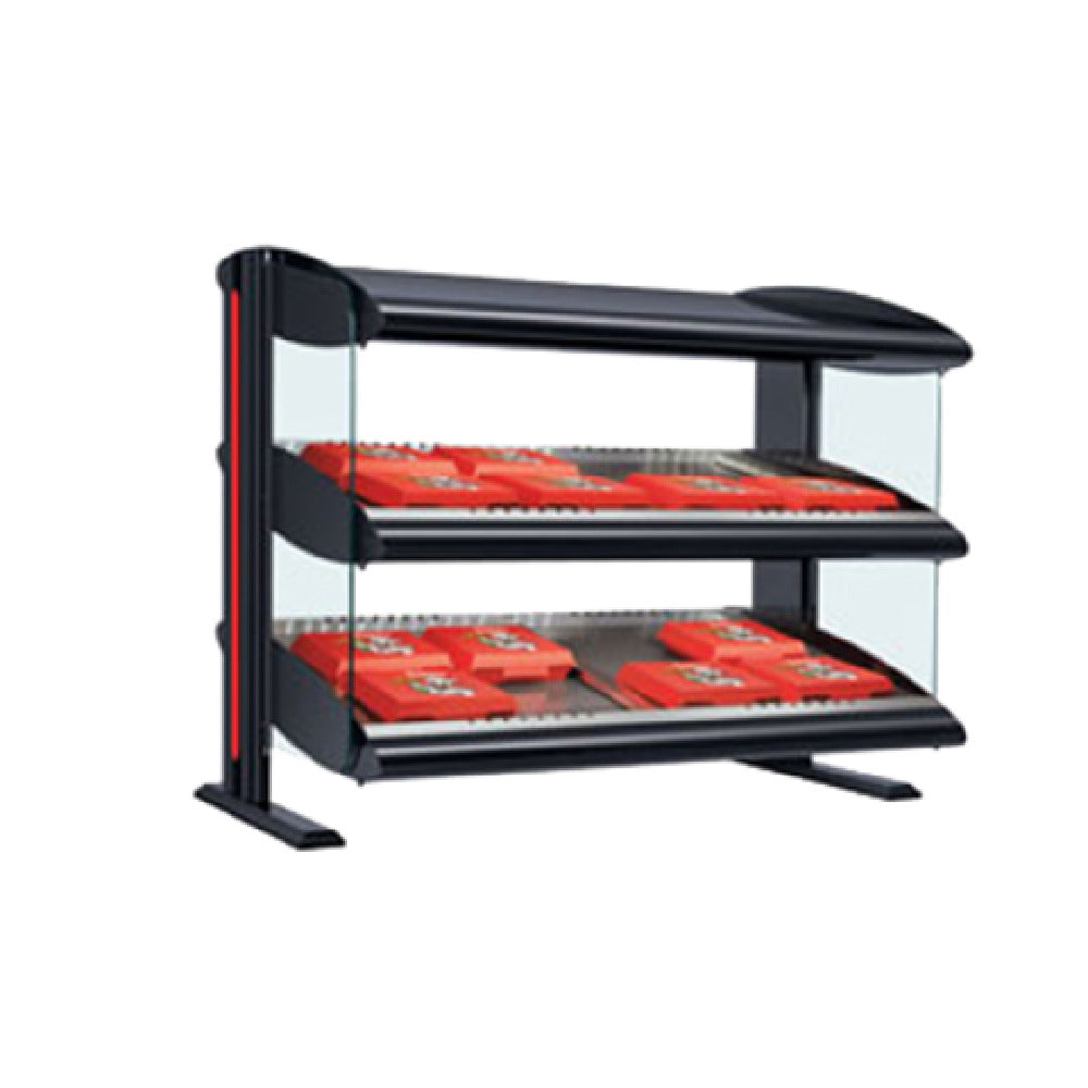 Hatco HZMS-24D Spot On Slant Heated Zone Merchandising Warmer Countertop Dual Shelf