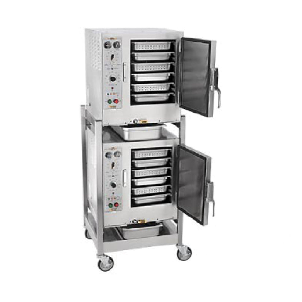 AccuTemp S62083D100 DBL Two Steam'N'Hold™ Boilerless Convection Steamer Includes Stand With Casters
