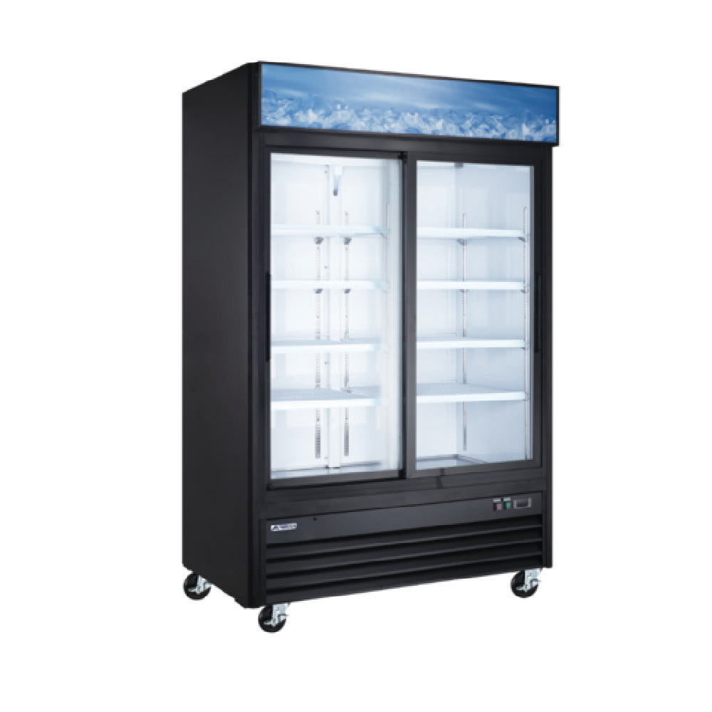 Omcan 59132 (RE-CN-0045EB-HC) Aurora Display Refrigerator Reach-in Two-section
