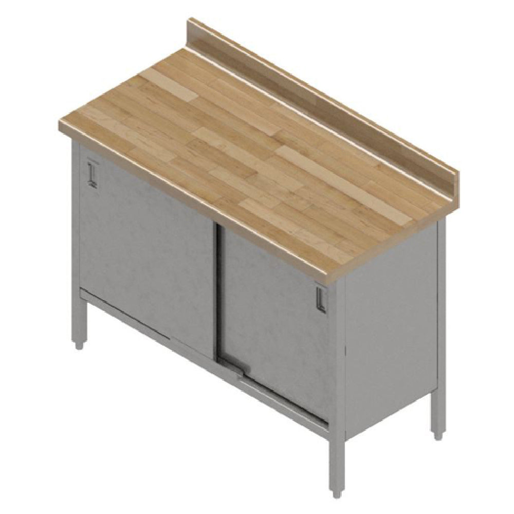 John Boos EBSW7R4-3048 Work Table Cabinet Base With Sliding Doors 48"W X 30"D X 40-1/2"H Overall Size