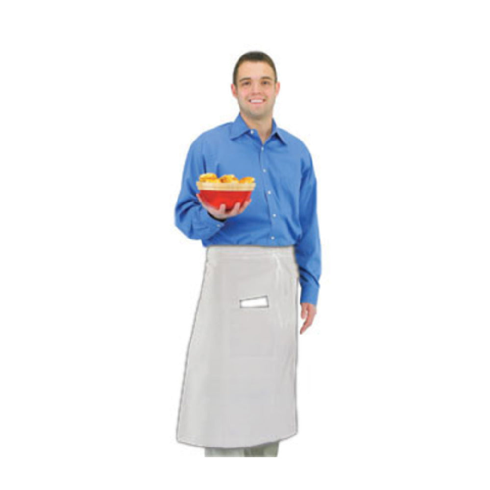 John Ritzenthaler Company 607BA2-WH Chef Revival® Bistro Apron 28"x 34" With 2 Middle Pockets