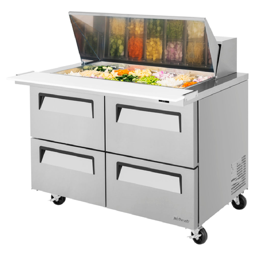 Turbo Air TST-48SD-18-D4-N Super Deluxe Sandwich/Salad Mega Top Unit Two-section