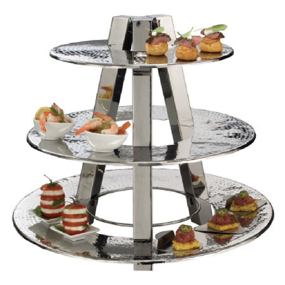 American Metalcraft TTS2319 Ascent Display Stand 3-tier 23" Dia. X 19-3/4"H