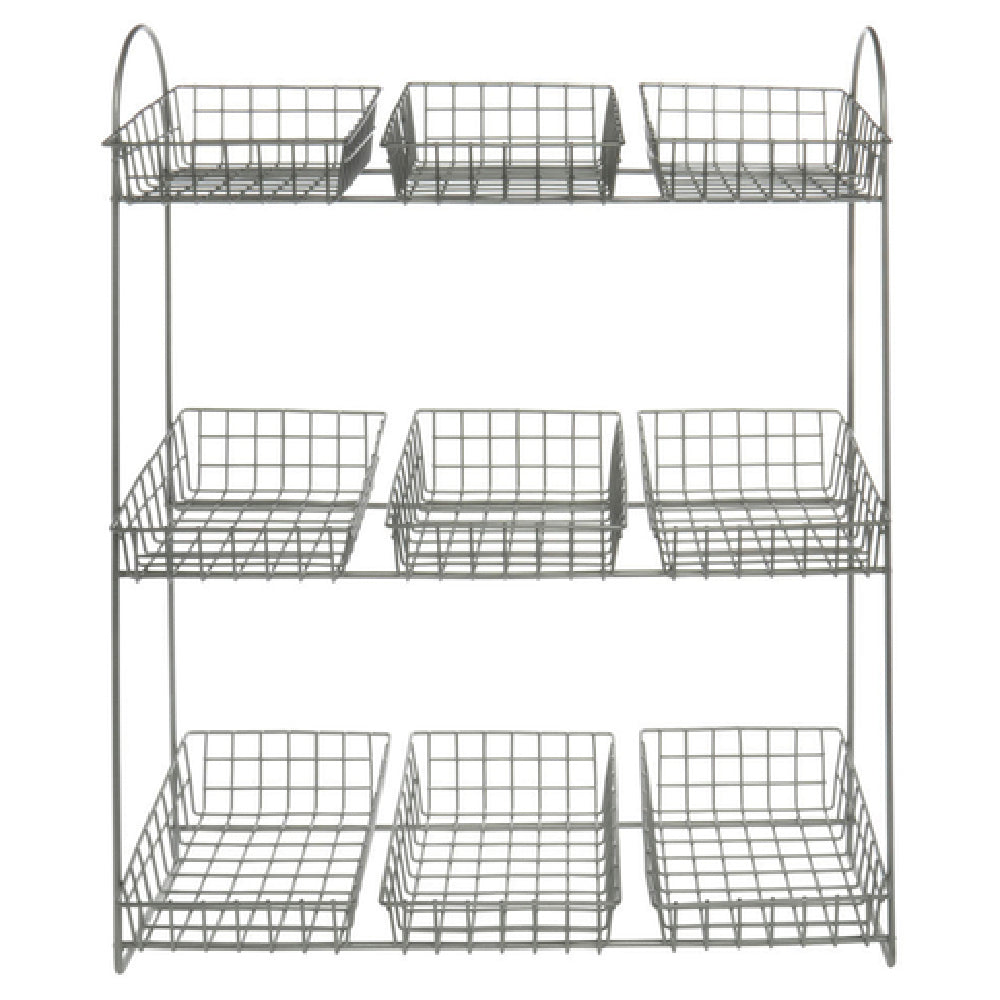Hubert 59752 - Basket Display Stand, 3-tier, 19-1/4" X 7-3/4" X 24"H