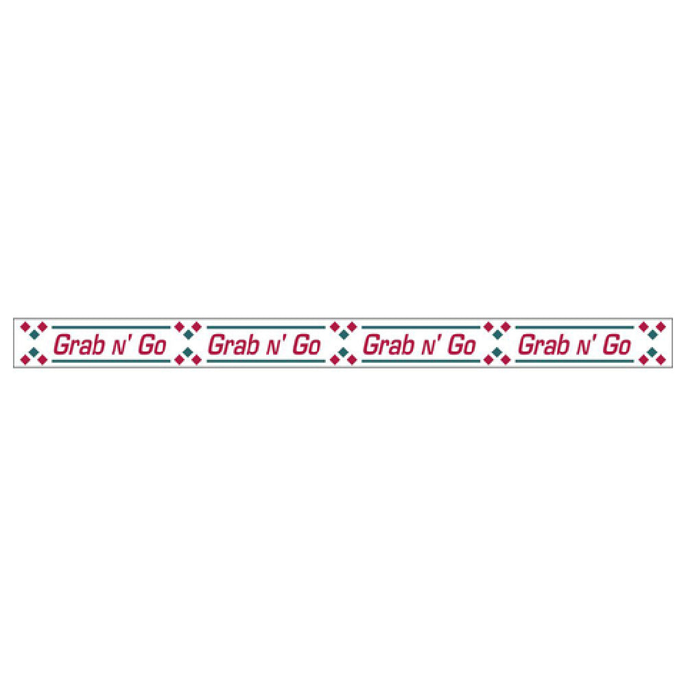 Hubert 57661 - Merchandising Food Tape, "Grab & Go", 1" X 500' Roll