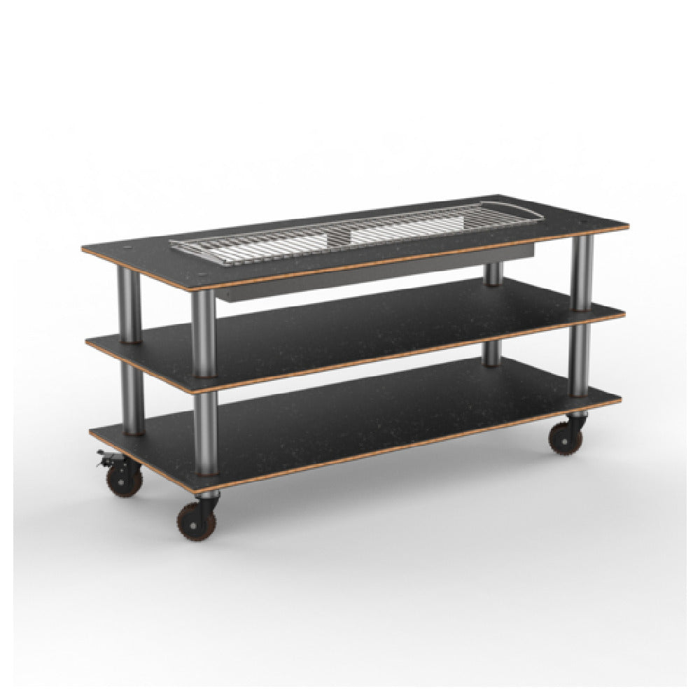 Steelite MGCMLD06MSXH - Modular Heat Table Marble Brushed Stainless Steel H, 71.0" X 29.5" X 95.5"
