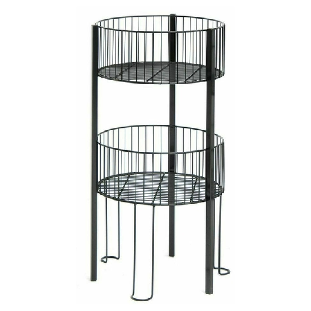 Hubert 77157 - Dump Bin Stand, 2-tier, 18" Dia. X 31-1/2"H Overall